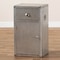Baxton Studio Serge Silver Metal 1-Door Accent Storage Cabinet 160-10241 - alternate 3